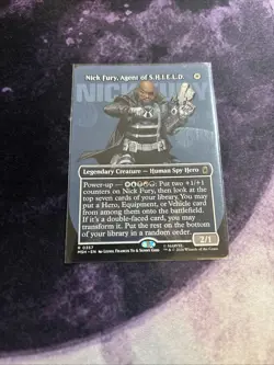 MTG Nick Fury, Agent of SHIELD Borderless - Marvel Super Heroes + Bonus Foils - Image 1