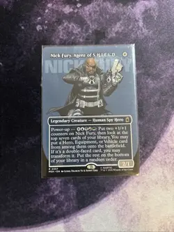 MTG Nick Fury, Agent of SHIELD Borderless - Marvel Super Heroes + Bonus Foils - Image 2