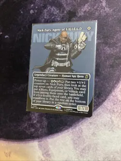MTG Nick Fury, Agent of SHIELD Borderless - Marvel Super Heroes + Bonus Foils - Image 4