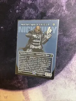 MTG Nick Fury, Agent of SHIELD Borderless - Marvel Super Heroes + Bonus Foils - Image 5