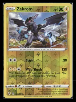 Zekrom 060/185 Rare Vivid Voltage Pokemon Reverse Holo Near Mint - Image 1