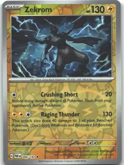 Zekrom [PAR - 066/182] Rare Reverse Holofoil NM SV04: Paradox Rift - Image 1