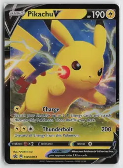 POKEMON PIKACHU V SWORD & SHIELD PROMO #SWSH061 HOLO PROMO NM/M - Image 1