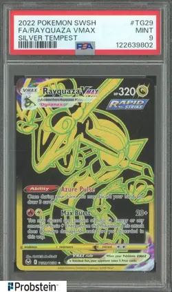 2022 Pokemon SWSH Silver Tempest #TG29 Rayquaza VMAX PSA 9 MINT - Image 1