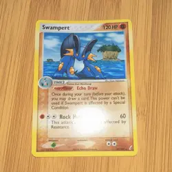 Deck Exclusive Holo Rare Swampert Crystal Guardians 27/100. No Stamp. - Image 2
