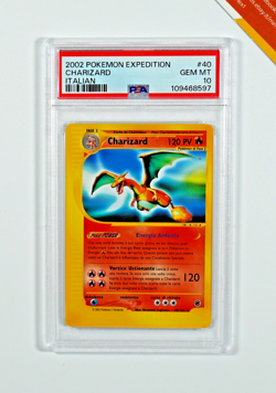 Pokemon PSA 10 Charizard #40 Expedition Base Set 2002 Italiano POP 2 - Image 1