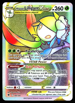 HISUIAN LILLIGANT VSTAR 190/189 RAINBOW RARE ASTRAL RADIANCE POKEMON LP - Image 1