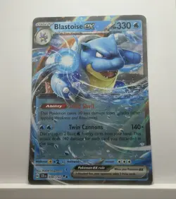 Pokemon TCG Blastoise ex 030/142 Stellar Crown Double Rare Holo English 2024 - Image 1