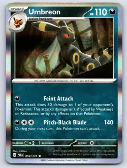 Umbreon 059/131 Pokemon Prismatic Evolutions Holo NM/LP - Image 1