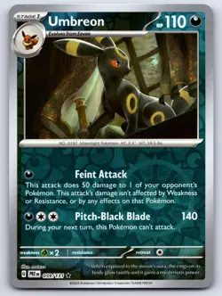 Umbreon 059/131 Pokemon Prismatic Evolutions Reverse Holo NM/LP - Image 1