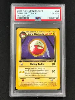 Pokemon 2000 Dark Electrode 1st 34/82 PSA 6 - Image 1