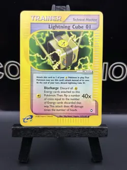 Pokemon | Lightning Cube 01 127/147 | Aquapolis | Reverse Holo Rare 2002 - Image 2