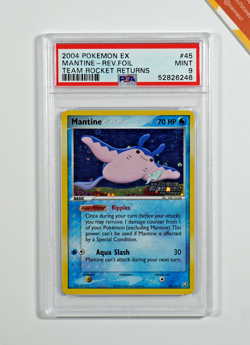 Pokemon PSA 9 Mantine #45 Rev Foil EX Team Rocket Returns 2004 English - Image 1
