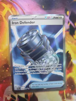 IRON DEFENDER 110/084 Ultra Rare Pitch Black Pokemon Holo Near Mint - Image 1