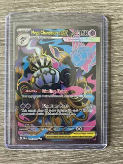 Mega Chandelure ex 099/084 Ultra Rare Pitch Black Pokemon Holo Near Mint - Image 1