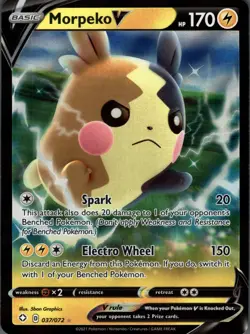 Morpeko V 037/072 Holo V Rare Shining Fates Pokemon Holo Near Mint - Image 1
