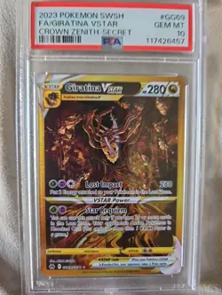 GIRATINA VSTAR CROWN ZENITH-SECRET- 2023 POKEMON SWSH -FA - #GG69 - GRADED PSA - Image 1