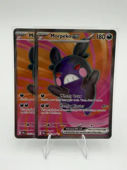 Morpeko ex 102/084: Ultra Rare Pitch Black Pokemon Holo Near Mint - Image 3