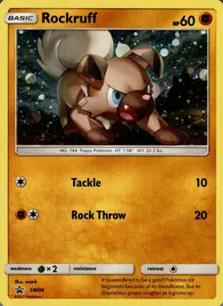 Rockruff - SM06 Holo Promo Sun & Moon Promo Pokemon Near Mint - Image 1