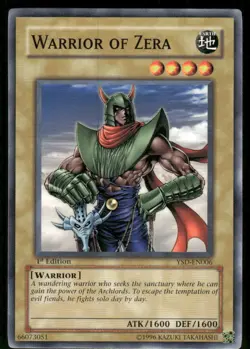 Warrior of Zera YSD-EN006 Starter Deck 2006 Yu-Gi-Oh 1st Edition LP - Image 1
