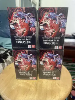 Lot Of 4 One Piece OP-16 The Time Of Battle Double Pack Set Vol 11 - Image 1