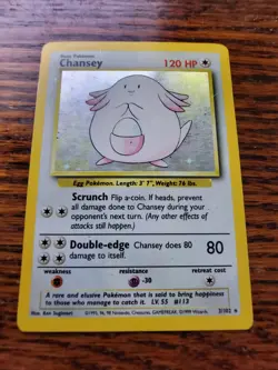 Chansey 3/102 - Holo Rare - Base Set Pokemon Card PL! - Image 1