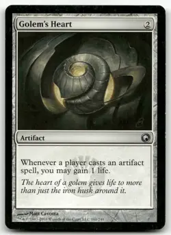 Golem's Heart #161 (LP) Scars of Mirrodin SOM Magic MTG - Image 1