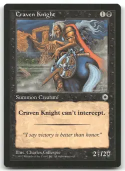 Craven Knight (NM) Portal POR Magic MTG - Image 1