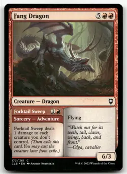 Fang Dragon #173 (LP) Baldur's Gate CLB Magic MTG - Image 1