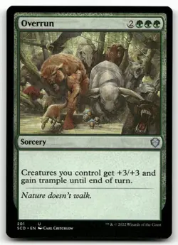 Overrun #201 (NM) Starter Commander SCD Magic MTG - Image 1