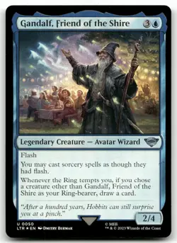 Gandalf, Friend of the Shire #50 (Foil) (NM) Lord of the Rings LTR Magic MTG - Image 1