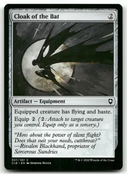 Cloak of the Bat #307 (NM) Baldur's Gate CLB Magic MTG - Image 1