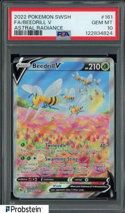 2022 Pokemon Astral Radiance #161 Beedrill V Fa PSA 10 GEM MINT - Image 1