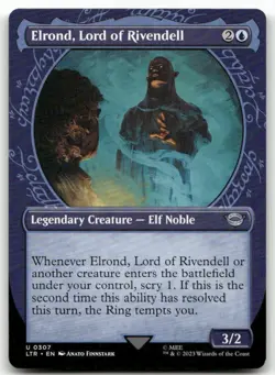 Elrond, Lord of Rivendell (Showcase) #307 (NM) Lord of the Rings LTR Magic MTG - Image 1