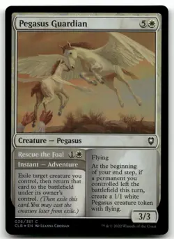 Pegasus Guardian #36 (Foil) (NM) Baldur's Gate CLB Magic MTG - Image 1