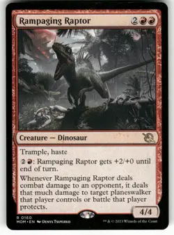Rampaging Raptor #160 (NM) March of the Machine MOM Magic MTG - Image 1