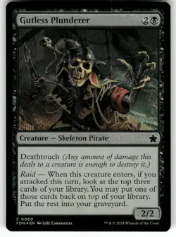 Gutless Plunderer #60 (Foil) (NM) Foundations FDN Magic MTG - Image 1