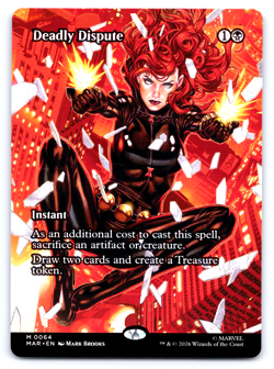 Deadly Dispute Borderless - Marvel Super Heroes MTG - Image 1