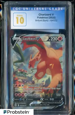 2022 Pokemon Brilliant Stars #154/172 Charizard V CGC 10 Pristine - Image 1