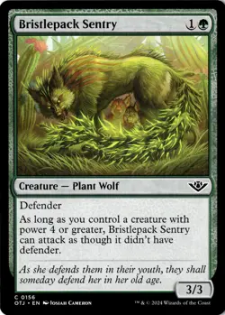 Bristlepack Sentry Non-Foil Outlaws of Thunder Junction 156 NM MTG - Image 1