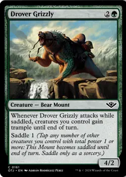 Drover Grizzly Non-Foil Outlaws of Thunder Junction 161 NM MTG - Image 1