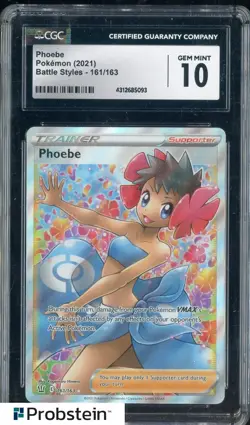 2021 Pokemon Battle Styles #161/163 Phoebe CGC 10 GEM MINT - Image 1