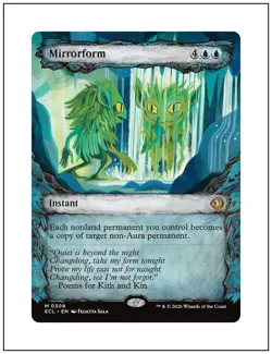 1x Mirrorform, Showcase Art, Lorwyn Eclipsed, Magic MTG NM - Image 1