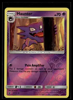 Pokemon TCG SM - Crimson Invasion #37/111 Haunter Reverse Holo - Image 1