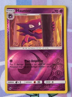 Pokemon Card TCG - Haunter - 37/111 - SM Crimson Invasion - Reverse Holo - Image 1