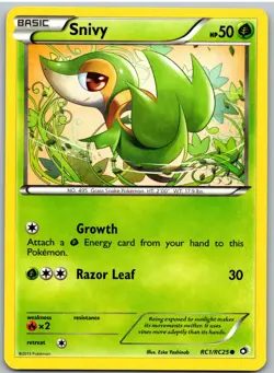Snivy RC1/RC25 Holo Common Legendary Treasures: Radiant Collection Pokemon - Image 1