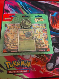 Pokemon TCG Ascended Heroes Pack 2 Boosters Erika Tangela Promo - Image 1