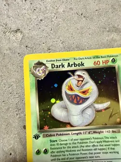 Pokemon Dark Arbok 2/82 1st Edition Holo Rare Team Rocket 2000 Vintage - Image 4