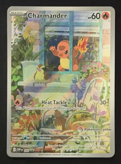 Pokemon TCG Charmander 044 Black Star Promo Pokemon Center Stamp – Near Mint - Image 1