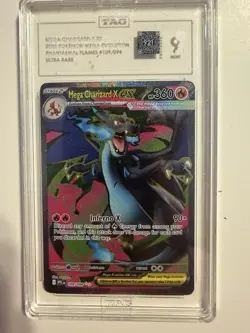 Mega Charizard X EX Ultra Rare Holo 109/094 Phantasmal Flames TAG 9 Pokemon TCG - Image 1